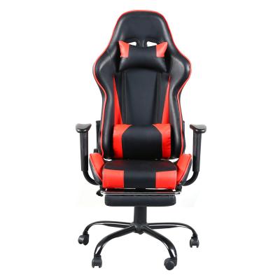 China (Height) adjustable adjustable gaming chair with footrest, ergonomic for adults, black red for sale