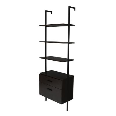 China Wholesale Modern Wood Modern Bookshelves Industrial Home Office Furniture Living Room Shelf Storage Racks for sale