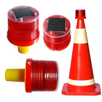 China Solar Traffic Cone Strobe Light LED Traffic Solar Warning Light D100mm; H160mm; for sale