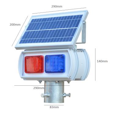 China Aluminum Alloy Shell Led Police Waterproof Solar Warning Light Strobe Emergency Traffic Light High Quality for sale