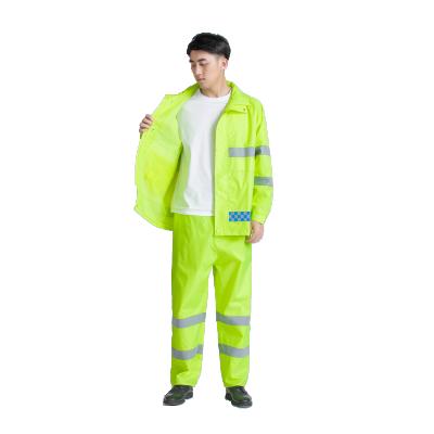 China Water Proof Heavy Duty Police Raincoat With Reflective Tape Reflective Raincoat For Police for sale