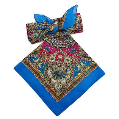 China Newest Multifunctional Hot Sale New Styles Custom Headscarf Colorful Flower Headscarf Printed Bandanas for sale