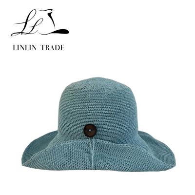 China Foldable Picture Straw Hat Cloche Hat Wholesale Paper Straw Hats for sale