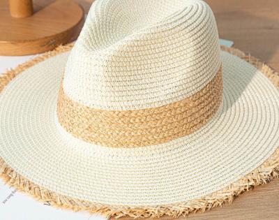 China Character Fashion Wholesale Unisex Beach Paper Straw Braided Top Hat for sale