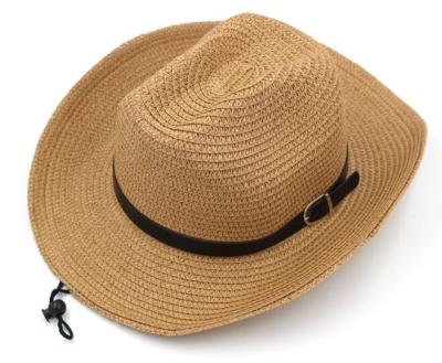 China Wholesale Picture Cowboy Hats Summer Paper Hat Color Paper Straw Hats for sale