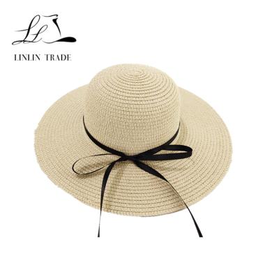 China Summer wide beach picture fashion brim soft paper material straw hat for kids for sale