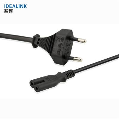 China Welcome PC OEM European Standard 2 Pin AC Power Cord Plug , AC Power Cord Cable for sale