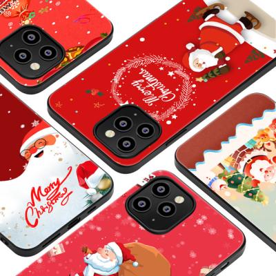 China 2021 Colorful Christmas Designer Soft Cover TPU Phone Case Cell Phone Case For iPhone 13 ProMax for sale