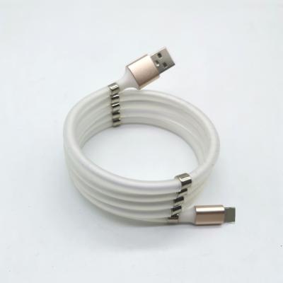 China For Phone USB Cable 1m Length White Color USB Data Cable For Phone Magnetic Charging Cable For C Data Cable for sale