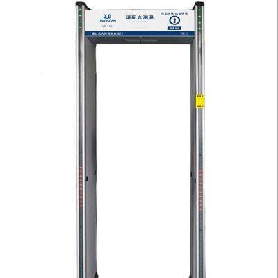 China Metal Detector Gate Infrared Forehead Temperature Instruments Security Gate 100 sensitivity level for sale