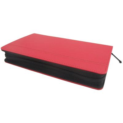 China Custom PU Leather Zipper Closed A5 Leather Folder With Power Bank Padfolio Leather Sorority for sale