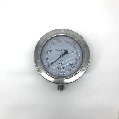 China 0 To 1600Bar Stainless Steel Liquid Filled Pressure Gauge Shockproof Silicone Filled Pressur for sale