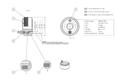 China Linha M45x4.5 de Jack Hydraulic Bolt Tensioning Tools para a tampa do cilindro de S50mcc à venda