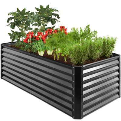 China Best product aluminum wood grain box home outdoor patio flower box / minimalist selling aluminum flower pot for sale