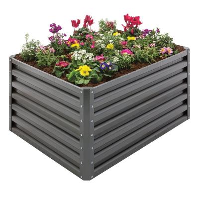 China Large minimalist aluminum flower box in outdoor garden / aluminum flower POTS on both side of street for sale