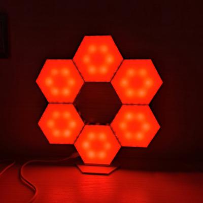 China 2W LED Multicolor Hexagonal Lamps Quantum Panel Lamps Modular Touch Lighting Decoration Wall Magnetic Creative Night Light for sale