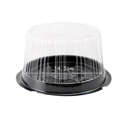 China 6 Inch Disposable Ready To Ship Blister Plastic Disposable Round Cake Packing Plastic Cupcake Takeout Box for sale