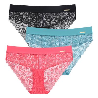 China Wholesale Sexy Viable Lace Women's Panties Stretch Transparent Underwear Underwear-Woman's Ultra-thin Women's Panties for sale