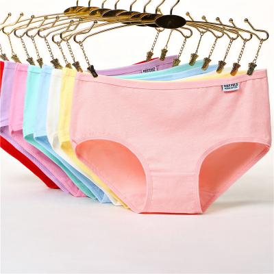 China Factory Price 23 Colors Women Cotton&Spandex Antibacterial Soft Panties Lace Calcinha Underwear Soft Panties for sale