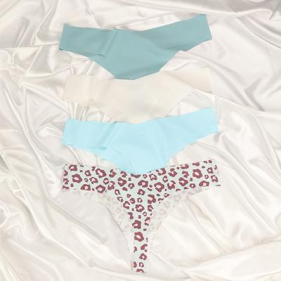 China Viable Manufactures Custom Hot Erotic Sexy White Cotton Rise Solid Color Cotton T Panties Low Back G - String and Thongs for sale