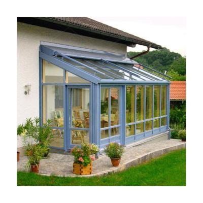 China Modern Aluminum Outdoor Glass Sunroom House Prefab Garden Sun Frame Veranda House for sale