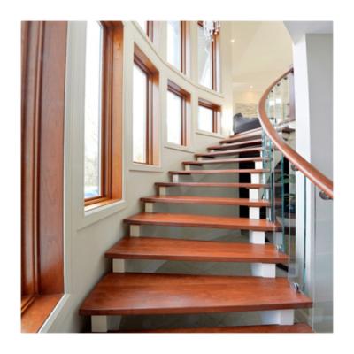 China Modern Cost Savings Stainless Curved Staircase Manufacturer Curved Steel Stairs Hot Sale Wood Metal Staircase for sale