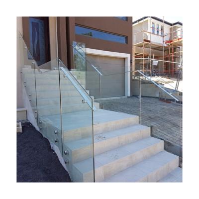 China Quality Guarantee Modern Standoff Staircase Glass Balustrade Manufacturer Glass Railing Price Fencing Glass Clamp for sale