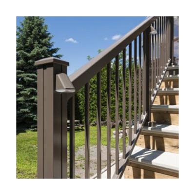 China Horizontal Household Modern Individual Aluminum Glass Fence Railing Railing Slat Aluminum Fence for sale