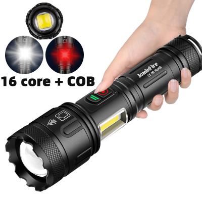 China Zoom 5800 Zoom 5800 Rotary Telescopic LED Flashlight High Lumen Portable USB LED Camping Portable Powerful Hunting Tactical Flashlight for sale