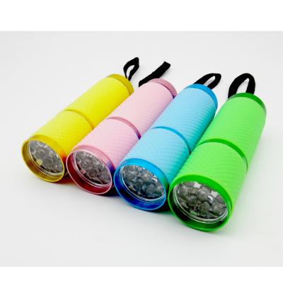 China Emergency Mini Outdoor 9 LED UV Light UV Flashlight Pet UV Testing Urine Led UV Flashlight for sale