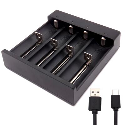 China Factory Price 4 Slots USB Charger 4.2V Li Ion Rechargeable Battery Charger For 18650 Standard Battery Charger for sale