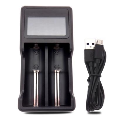 China Universal 18650 Battery Charger LCD Display Power Bank 26650 Standard Rechargeable Battery Charger With USB for sale