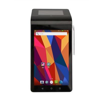 中国 7インチ アンドロイド 7.0 OS モバイル ポータブル POS システム マシン BT WIFI 4G NFC 販売のため