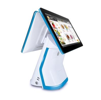 China Double Screen Display Desktop POS All in One Windows Tablet PC POS Terminal with Printer for sale