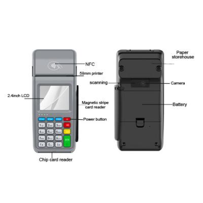 중국 2.4인치 스마트 터치 상인 POS 기계 리눅스 시스템 NFC IC MSR 결제 판매용