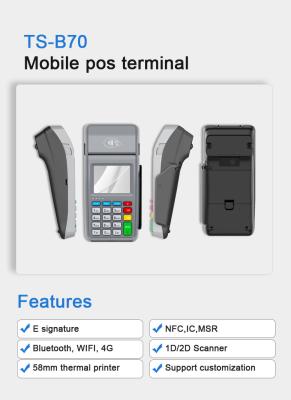 China Sistema Linux Wireless Smart POS Terminal de Pagamento Móvel 2.4 polegadas Preto à venda