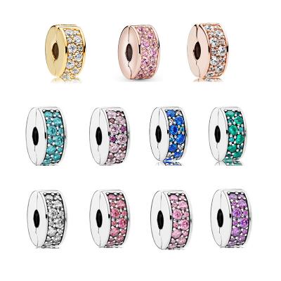 China Temperament CLASSIC Silver Elegant Lady Temperament 11 Colors Clip 11 Colors Fixing Silicone Glitter Wanjun S925 Loose Beads for sale