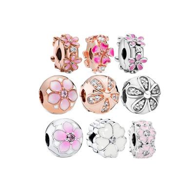 China CLASSIC wanjun small cool S925 silver rose diffuse rose daisy flower gold peach clip female fixed for sale