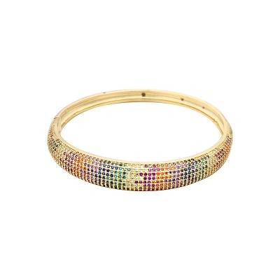 China European and American wanjun CLASSIC full single side colorful diamond bracelet for sale