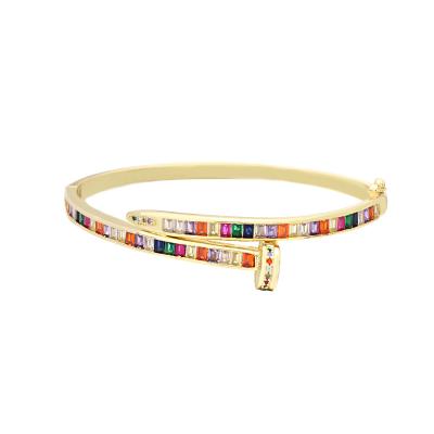 China New CLASSIC fashion wanjun diamond geometric colorful square bracelet for sale