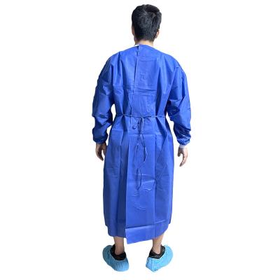 China PP Waterproof Pet Hospital Isolation Gown Polyester Level 2 Surgical Gowns PP Reusable Isolation Gowns for sale