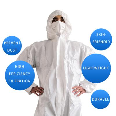 China White Disposable PP Medical Uniform Cheap Clothing Suits Coverall Surgical Uniform Hospital Gown Isolation Protective Suit for sale