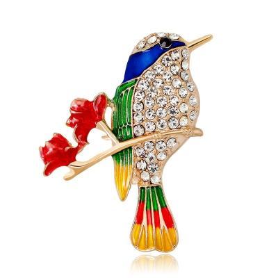 China Brooch Luxury Creative Crystal Costume Birds Designer Series High Quality Nature Decoration Accessories Ceremony Brooches for sale