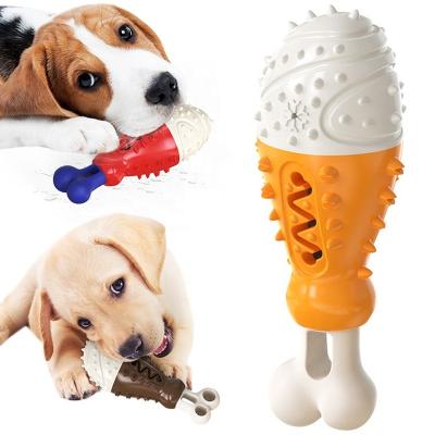 China Amazon Stocked Hot Selling Dog Toys Turkey Leg Molar Chew Toy Leaking Food For Dogs Stick Toothbrush Pampers for sale