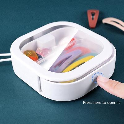 China Portable Small Storage Box Indoor and Outdoor Portable Transparent Plastic Beaded Storage Boxes with Hinged Lid for Small Items for sale