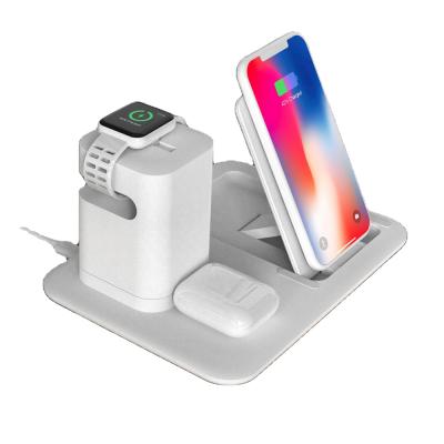 China Multi Function 3in1 QI Mobile Phone 2021 New Products Universal Phone Holder Fast Mobile 3 In 1 Wireless Charger for sale