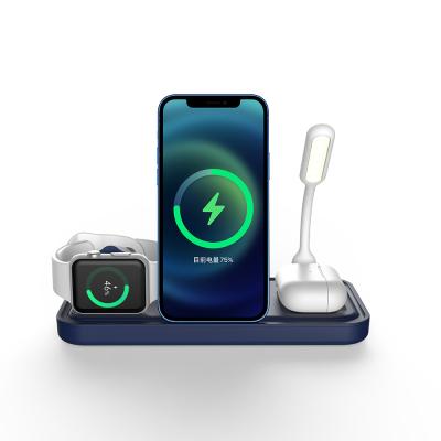 China Hot Selling 15W Wireless Charger Fast Charging 3 in1 Wireless Chargers For Smart Phone Watch Earphone for sale