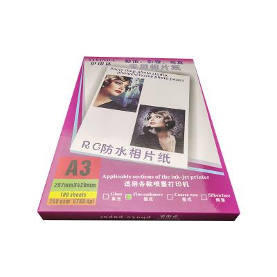 China Super Professional A3 RC Photo Paper High Glossy Best High Glossy Portable Cost Effective Waterproof Rc Photo Paper for sale