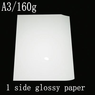 China Wood Pulps A3 / 160g 1 Side High Gloss Photo Paper OEM Factory Wholesale Chinese Factory Bulk Shipping for sale