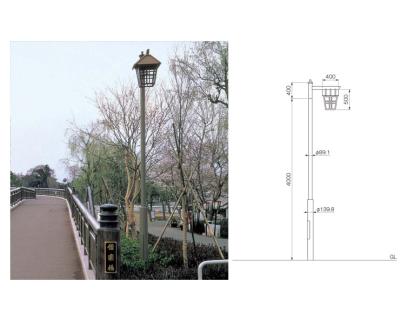 China Outdoor Gray Cast Iron Metal Casting High-Pole Solid Lamp Solar Street Electricity Led Pole Lamp for sale